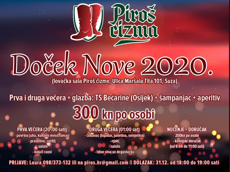 I ove godine dočekajte Novu 2020. godinu u Piroš čizmi